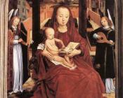 Virgin and Child Enthroned with two Musical Angels - 汉斯·梅姆林